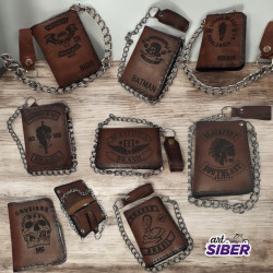 Carteira Biker 100% Couro Motorcycle