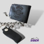 Carteira Tradicional Personalizada 100% Couro c/ Corrente 