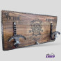 Suporte 2 Capacetes Madeira Horizontal Personalizado