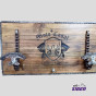 Suporte 2 Capacetes Madeira Horizontal Personalizado