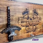 Suporte 2 Capacetes Madeira Horizontal Personalizado