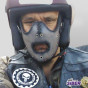 Máscara Caveira Custom  Facial Couro