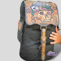 Mochila Sissy Bar Vintage Lona Couro Custom