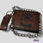 Carteira Tradicional Personalizada 100% Couro c/ Corrente 