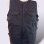Colete Wild Track  Old School 100% Couro Motociclista