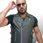 Colete Ghost Ride Motorcycle Couro Legitimo