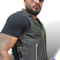 Colete Ghost Ride Motorcycle Couro Legitimo