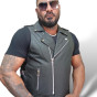 Colete Ghost Ride Motorcycle Couro Legitimo