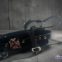 Suporte Taco Baseball Caveira  100% Couro Moto