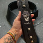 Suporte Taco Baseball Caveira  100% Couro Moto