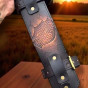 Suporte Taco Baseball Caveira  100% Couro Moto