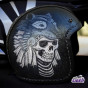 Capacete Custom Couro Old School 