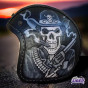 Capacete Custom Couro Old School 