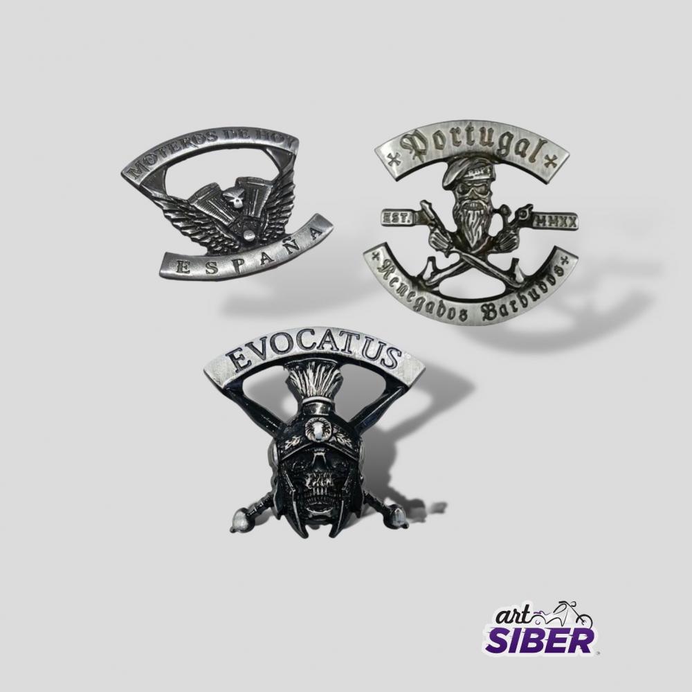 Pins/Pingentes Alto Relevo Metal Brasão p/Coletes
