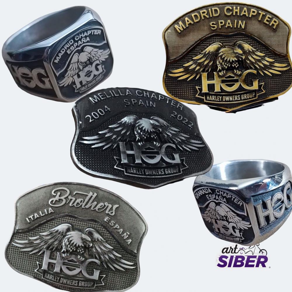 Fivela HOG c/Nome de seu Chapter Harley Davidson