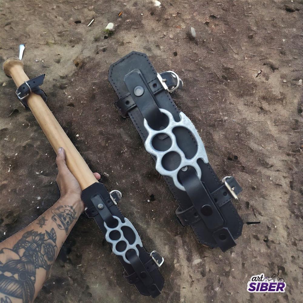 Suporte Couro Taco Socô Inglês Custom Motos
