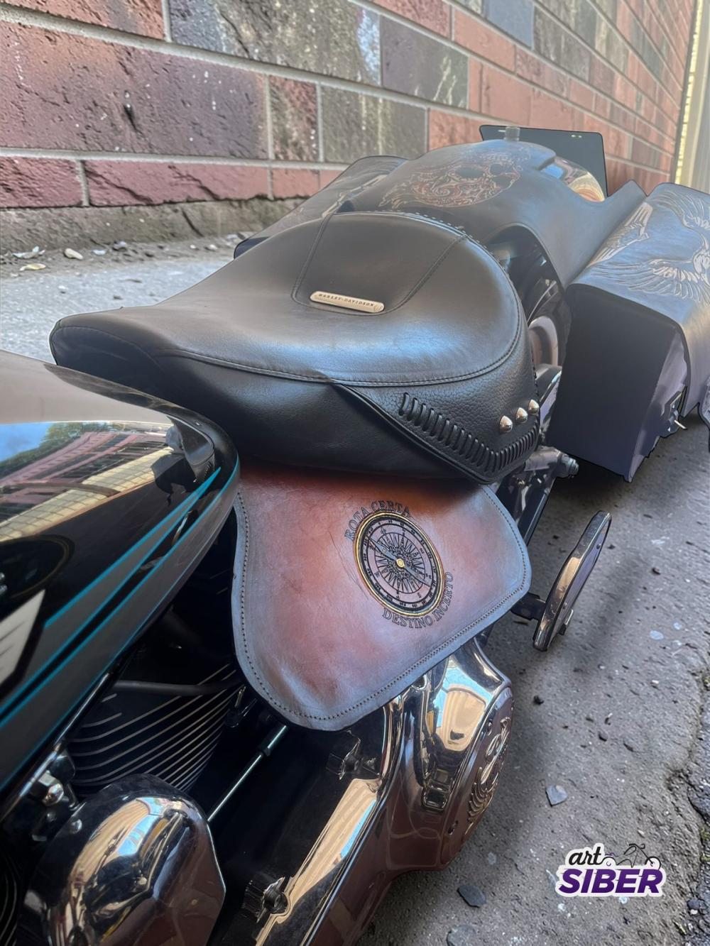 Escudo Térmico Couro p/ Motos Harley Personalizado